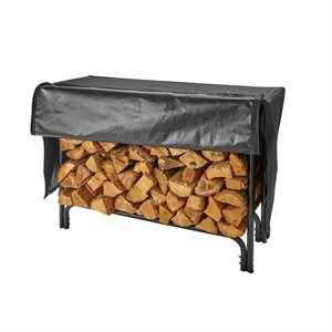 Shelter Patio Log Rack with Deluxe Cover